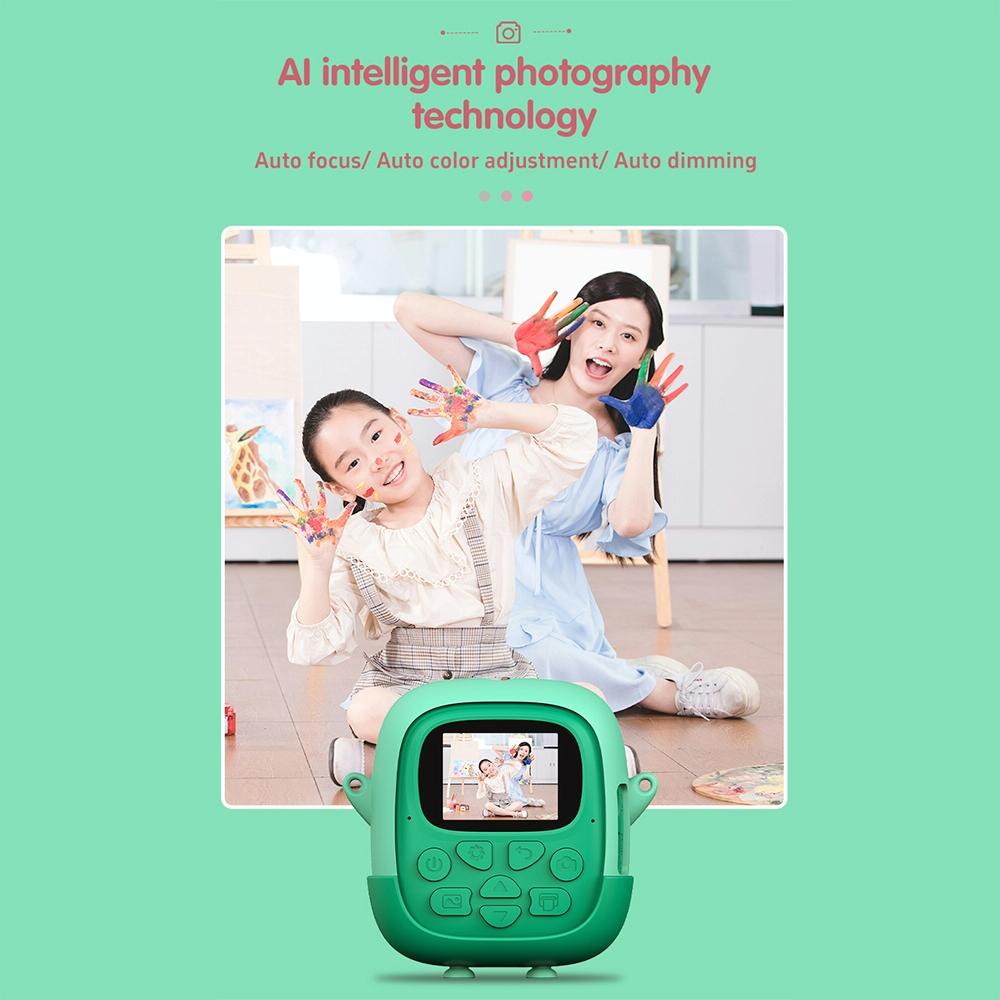720P HD Reversible Mini Digital Camera | For Children | Cartoon Print | Pink