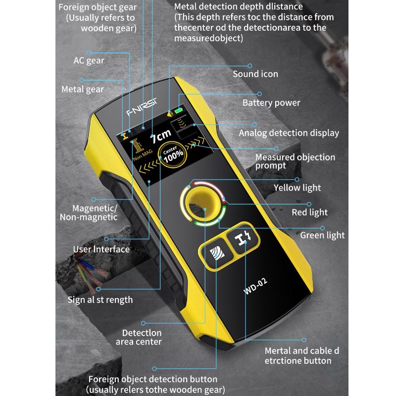 Wall Wire & Rebar Detector | Multifunctional Stud Finder & Scanner