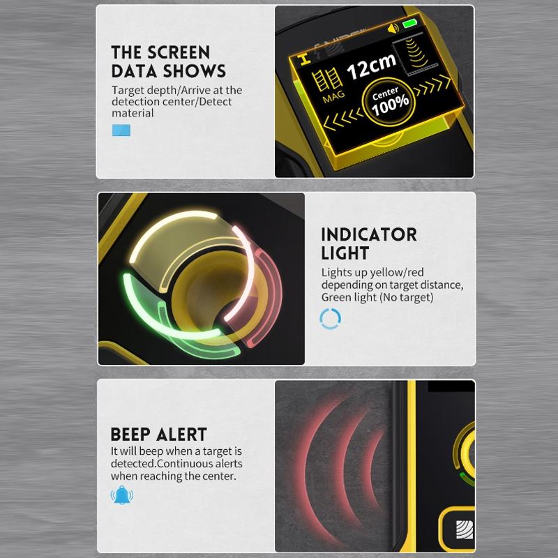 Wall Wire & Rebar Detector | Multifunctional Stud Finder & Scanner