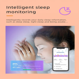 Smart Ring | Heart Rate | Blood Oxygen | Sleep Monitoring | Multiple Sports Modes | Rose Gold | Size 13