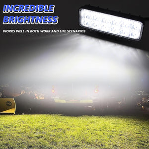 14W | 9-30V | 6 Inch Waterproof Car Work Headlight | Includes Wire Set