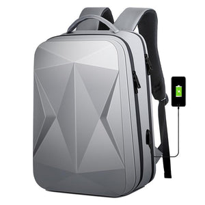 Waterproof Laptop Backpack | USB Port | Large Capacity | Light Grey