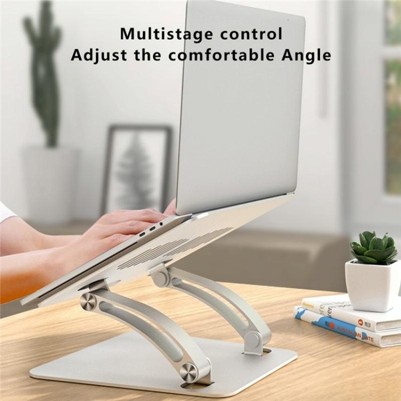 Adjustable Laptop Stand | Aluminum Alloy Desktop Riser | Silver
