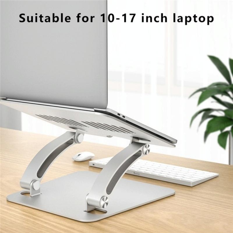 Adjustable Laptop Stand | Aluminum Alloy Desktop Riser | Silver