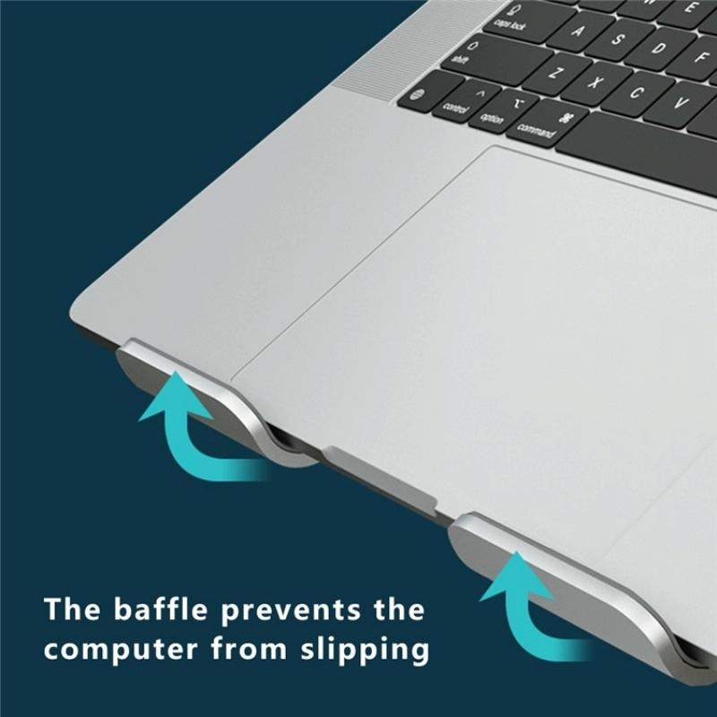 Adjustable Laptop Stand | Aluminum Alloy Desktop Riser | Silver