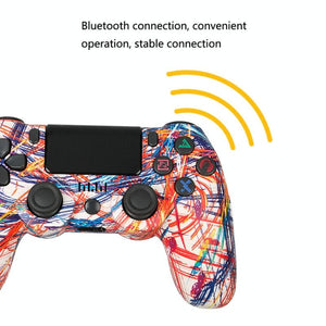 Wireless Bluetooth Game Controller | For PS4 | With Dual Vibration & Light Strip | White