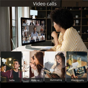 Portable LED Fill Light | Phone | Laptop | Video Conferencing | Black