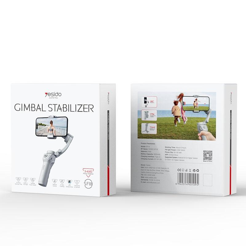 Three-Axis Handheld Gimbal for SF18 Phone | Anti-Shake | White