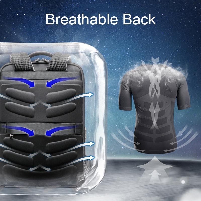 Multifunctional Anti-Theft Laptop Backpack | Silver Gray | USB Charging Hole | Secure Design