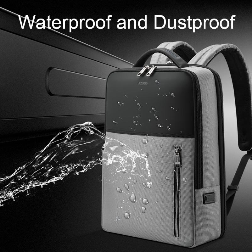 Multifunctional Anti-Theft Laptop Backpack | Silver Gray | USB Charging Hole | Secure Design