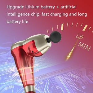 USB Massage Gun | Red | Arm Shape | Compact for Muscle Relaxation