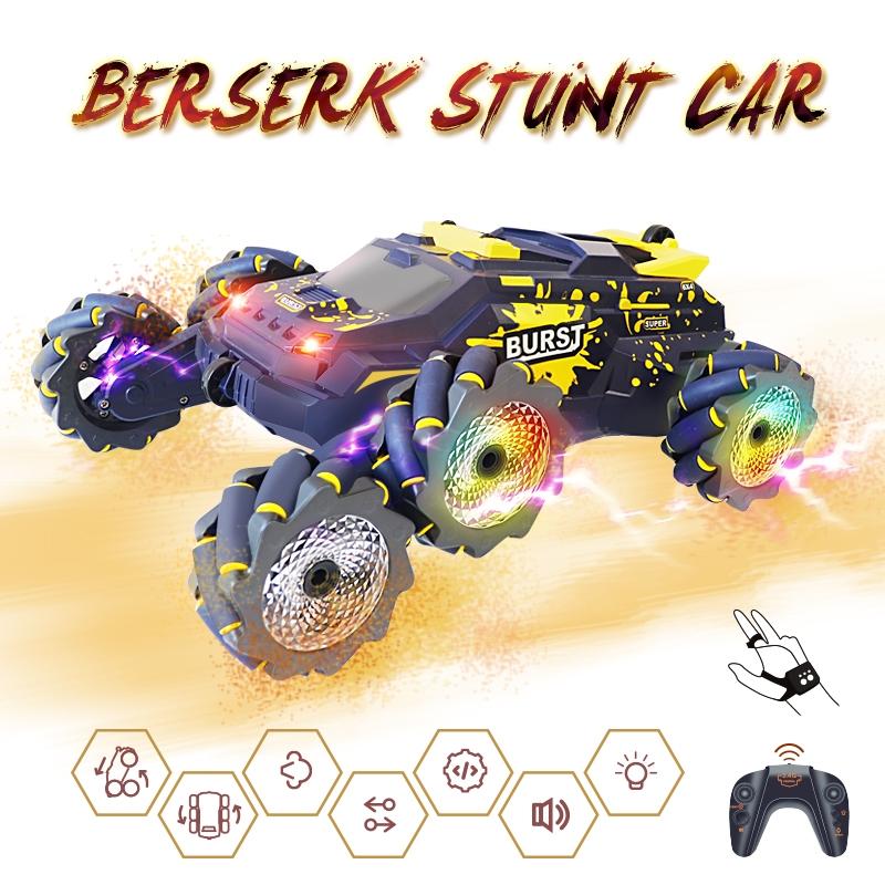 6-Wheeled Stunt Car with 2.4G Remote Control | Single RC | Yellow