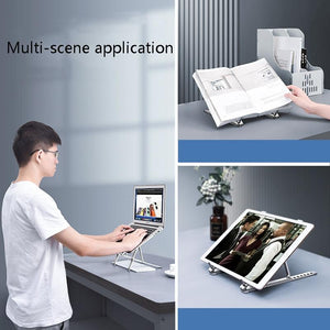 Adjustable Aluminum Laptop Cooling Bracket | Desktop | Gray