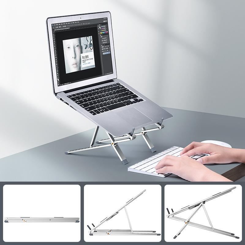 Adjustable Aluminum Laptop Cooling Bracket | Desktop | Gray