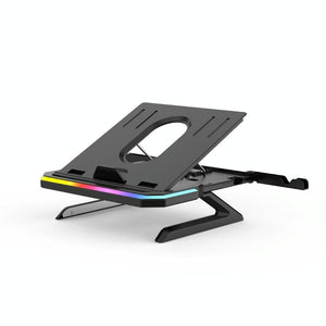 Adjustable Laptop Stand with 9 Levels of Lighting | Black