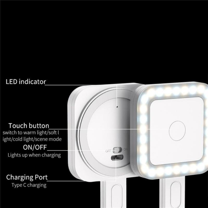 Portable Magnetic Selfie Light | Live Streaming | Skin Beauty | Black