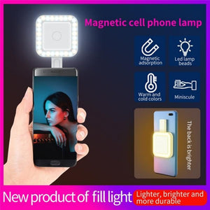 Portable Magnetic Selfie Light | Live Streaming | Skin Beauty | Black