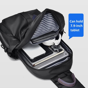 Lightweight Waterproof Men Chest Bag | Cycling Shoulder Bag | Black