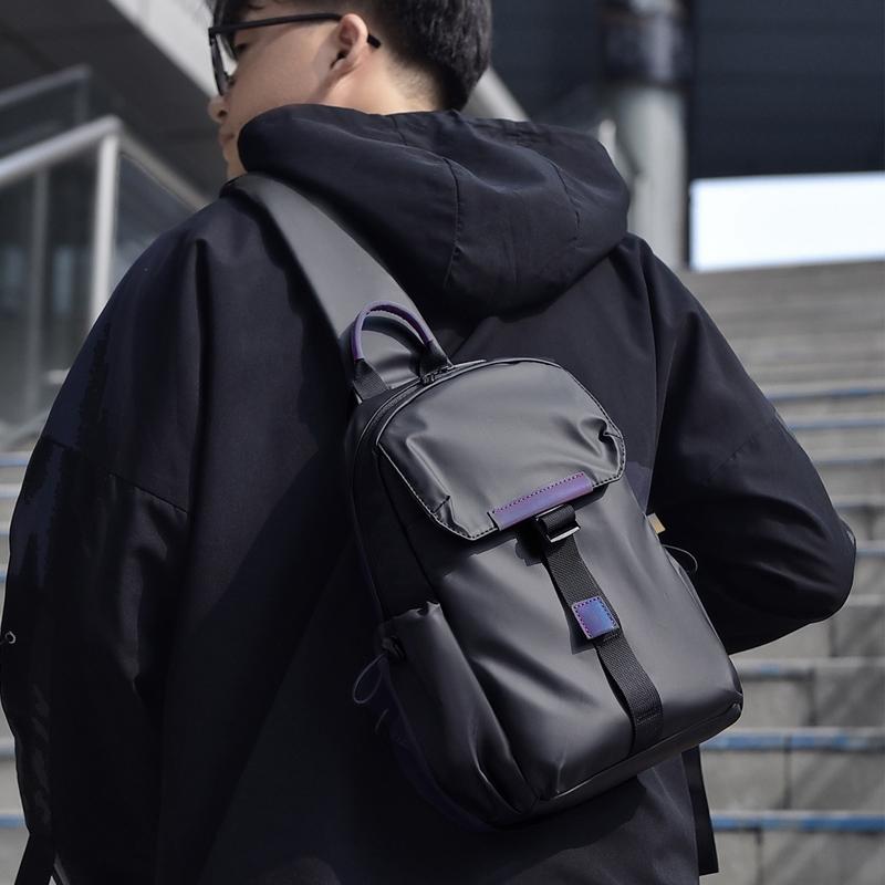 Lightweight Waterproof Men Chest Bag | Cycling Shoulder Bag | Black