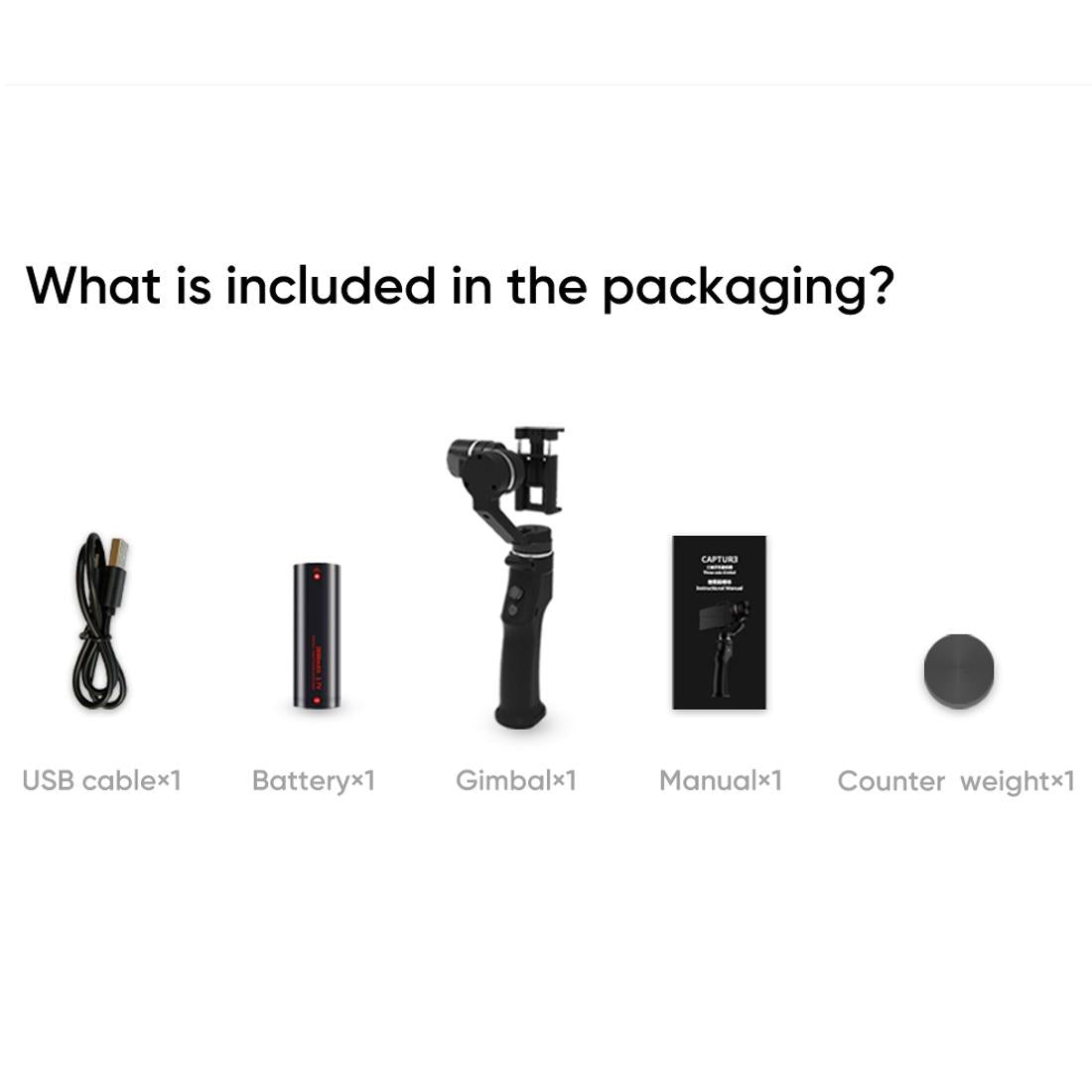 Capture1 Outdoor Video Gimbal Stabilizer | Black