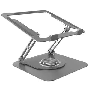 360° Rotating Laptop Stand | Foldable Aluminum Bracket | Black