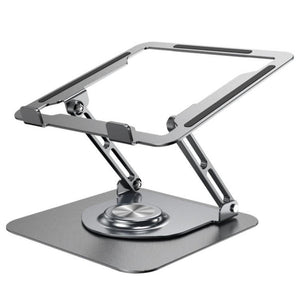 360° Rotating Laptop Stand | Foldable Aluminum Bracket | Black
