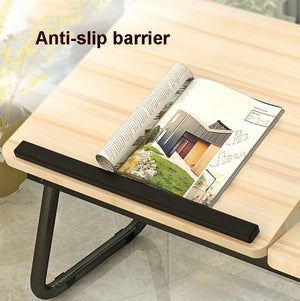 Adjustable Folding Laptop Desk with Cup Holder | Four-Speed Lifting Table for Dorms | Pink