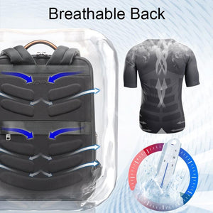 Multifunctional Anti-Theft Laptop Business Backpack | With USB Charging Hole | Black