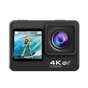 Outdoor Waterproof Dual-Screen WiFi Sports Camera with Anti-Shake HD Video