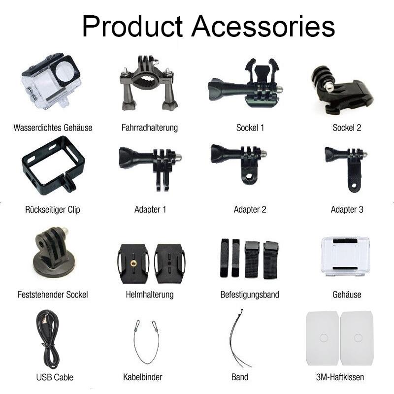 Outdoor Waterproof Dual-Screen WiFi Sports Camera with Anti-Shake HD Video