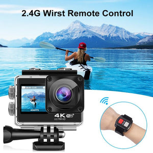 Outdoor Waterproof Dual-Screen WiFi Sports Camera with Anti-Shake HD Video