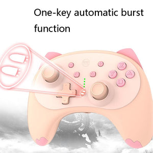 Cat-Shaped Wireless Tooth Handle for Nintendo Switch | Blue