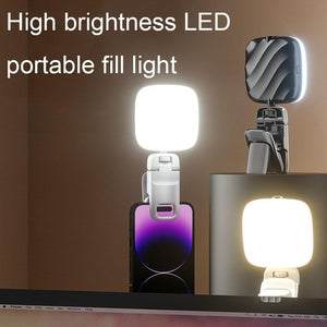 USB Charging LED Beauty Fill Light for Mobile Phone Live Camera | Black