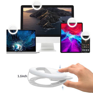 2 - Pack Large - Capacity Live Video Conference Ring Light for Mobile Phone Selfies | Round