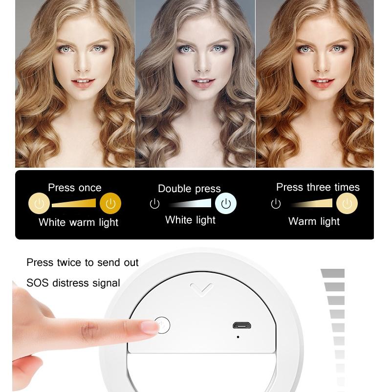 2 - Pack Large - Capacity Live Video Conference Ring Light for Mobile Phone Selfies | Round