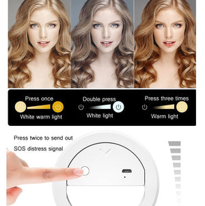 2 - Pack Large - Capacity Live Video Conference Ring Light for Mobile Phone Selfies | Round