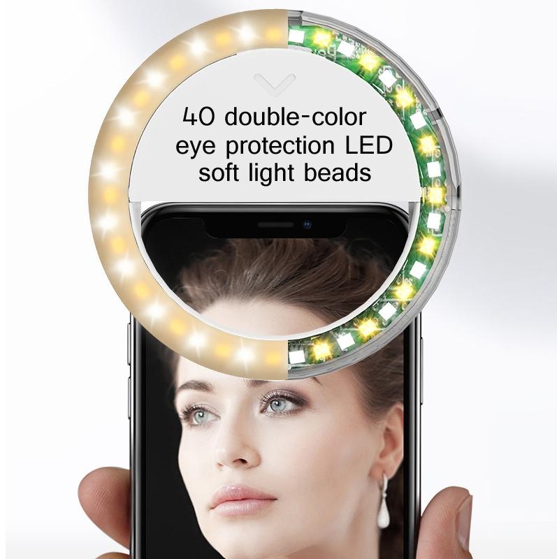 2 - Pack Large - Capacity Live Video Conference Ring Light for Mobile Phone Selfies | Round