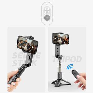 Handheld Stabilizer with Removable Fill Light & App | Black