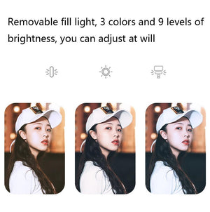 Handheld Stabilizer with Removable Fill Light & App | Black