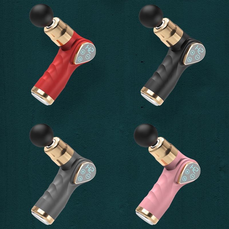 Compact LCD Muscle Massager with Mini Fascia Gun | Black