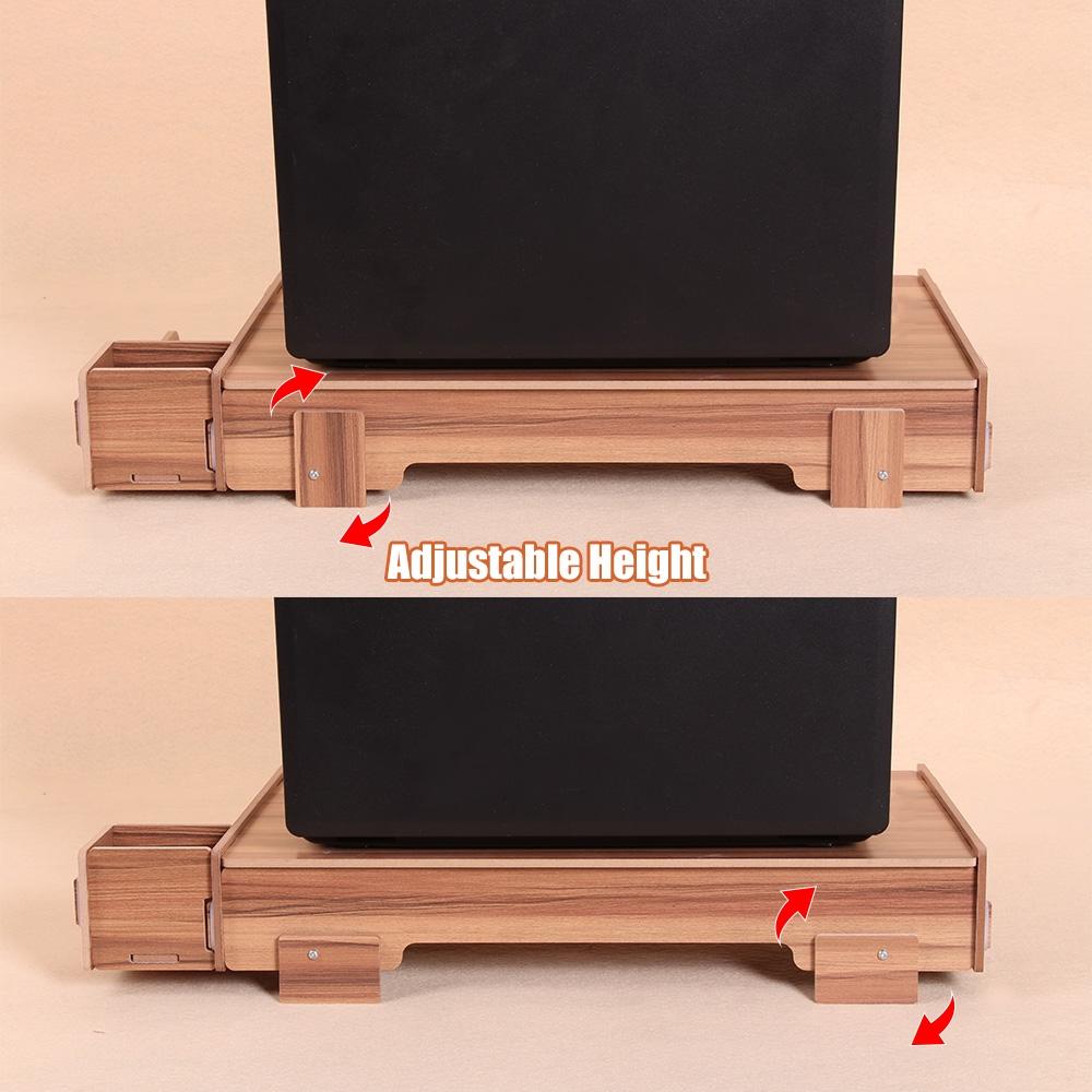 Wood Monitor Stand with Keyboard Storage | TBD049404601A