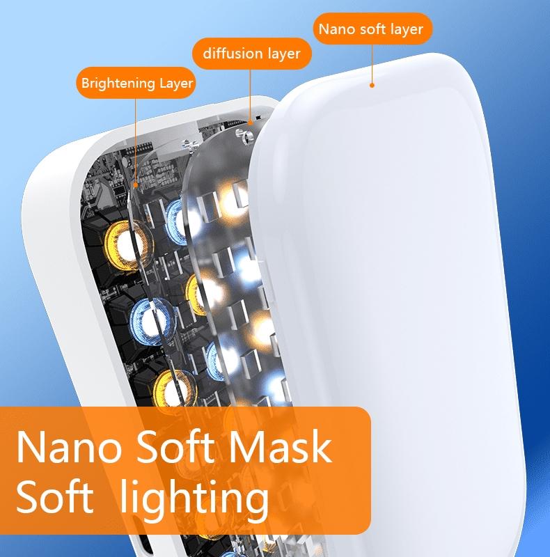 Mini RGB Fill Light with Phone Holder | White