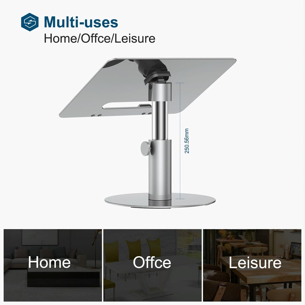Silver 360° Rotating Aluminum Laptop Stand