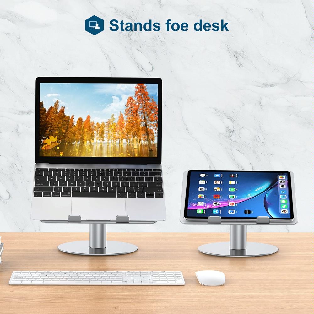 Silver 360° Rotating Aluminum Laptop Stand