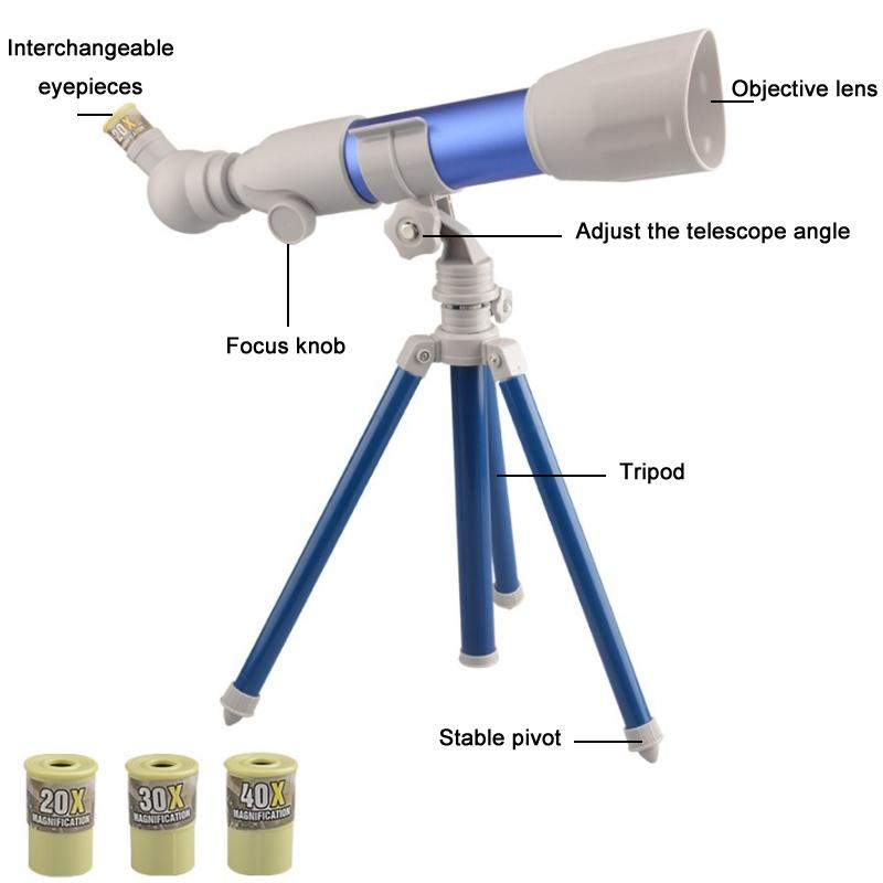 High-Definition Children’s Telescope | For Science Education | A Model | Red