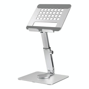 Portable Telescopic Desktop Phone Stand | Foldable & Rotating | Silver
