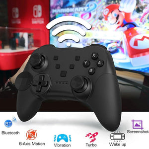 Wireless Bluetooth Game Console Handle | For Nintendo Switch | With Vibrating Gyroscope | Black