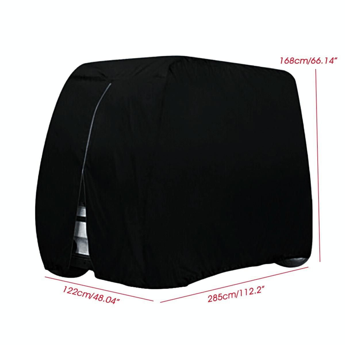 Waterproof Golf Cart Cover | 242 x 122 x 168 cm | Black
