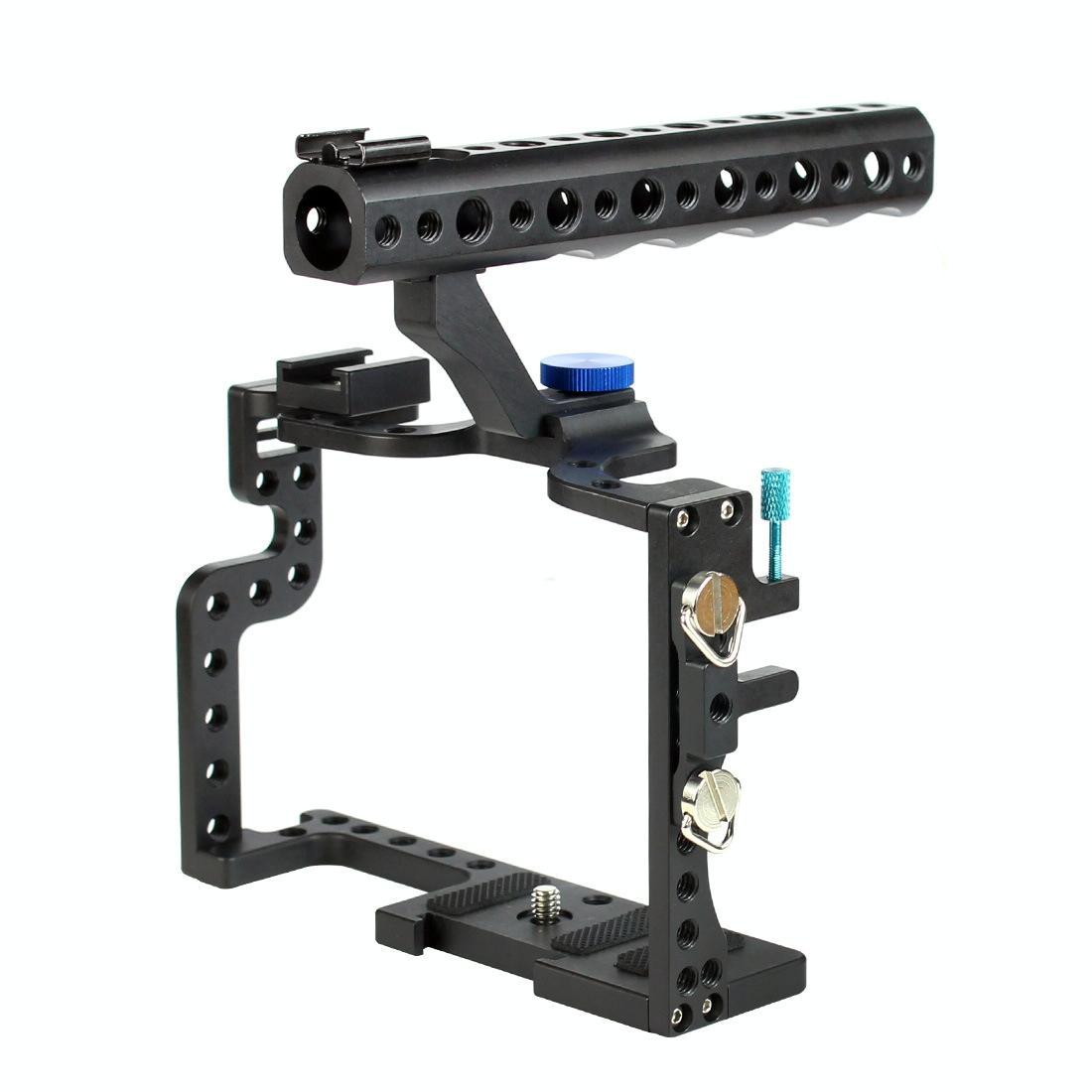Panasonic Lumix GH3 / GH4 Video Cage Stabilizer with Metal Handle | Black