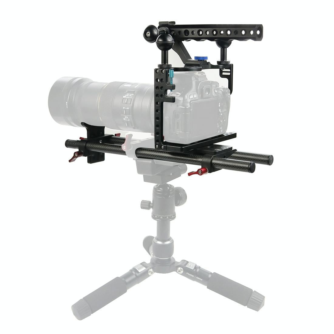 Panasonic Lumix GH3 / GH4 Video Cage Stabilizer with Metal Handle | Black